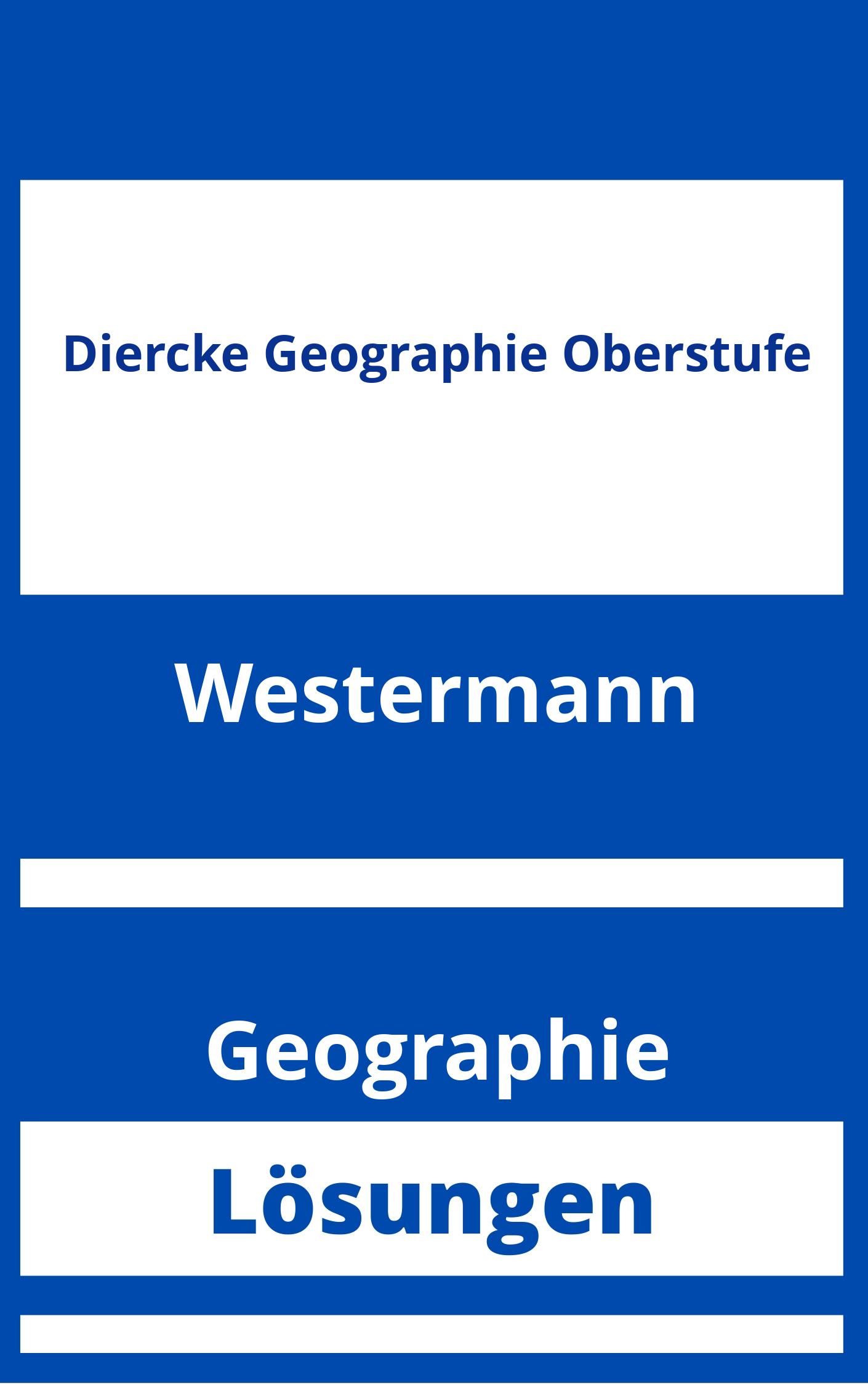 Diercke Geographie Oberstufe Lösungen